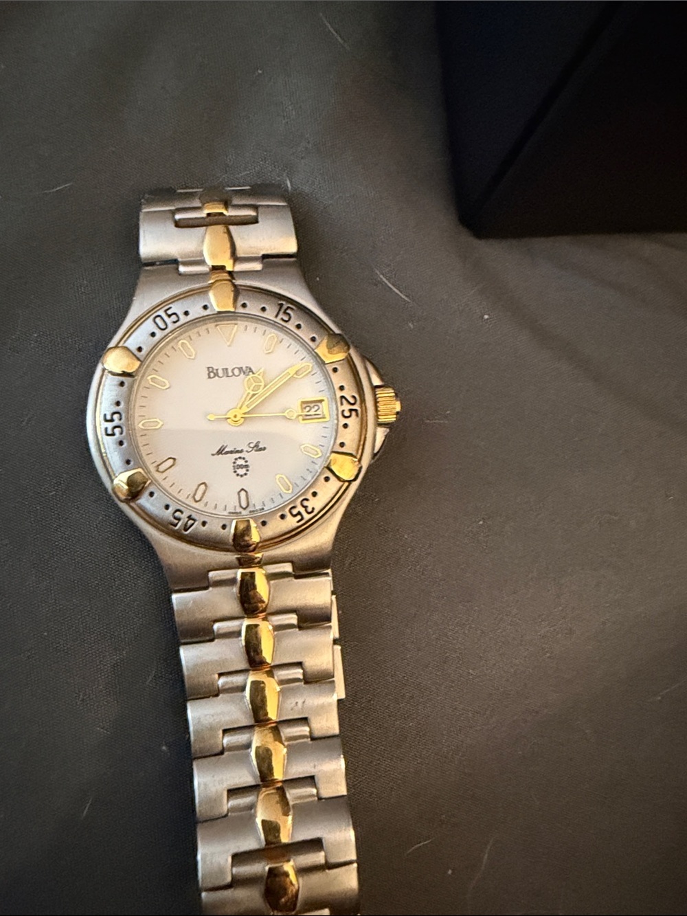Bulova Two-Tone Silver and Gold Men's Wristwatch